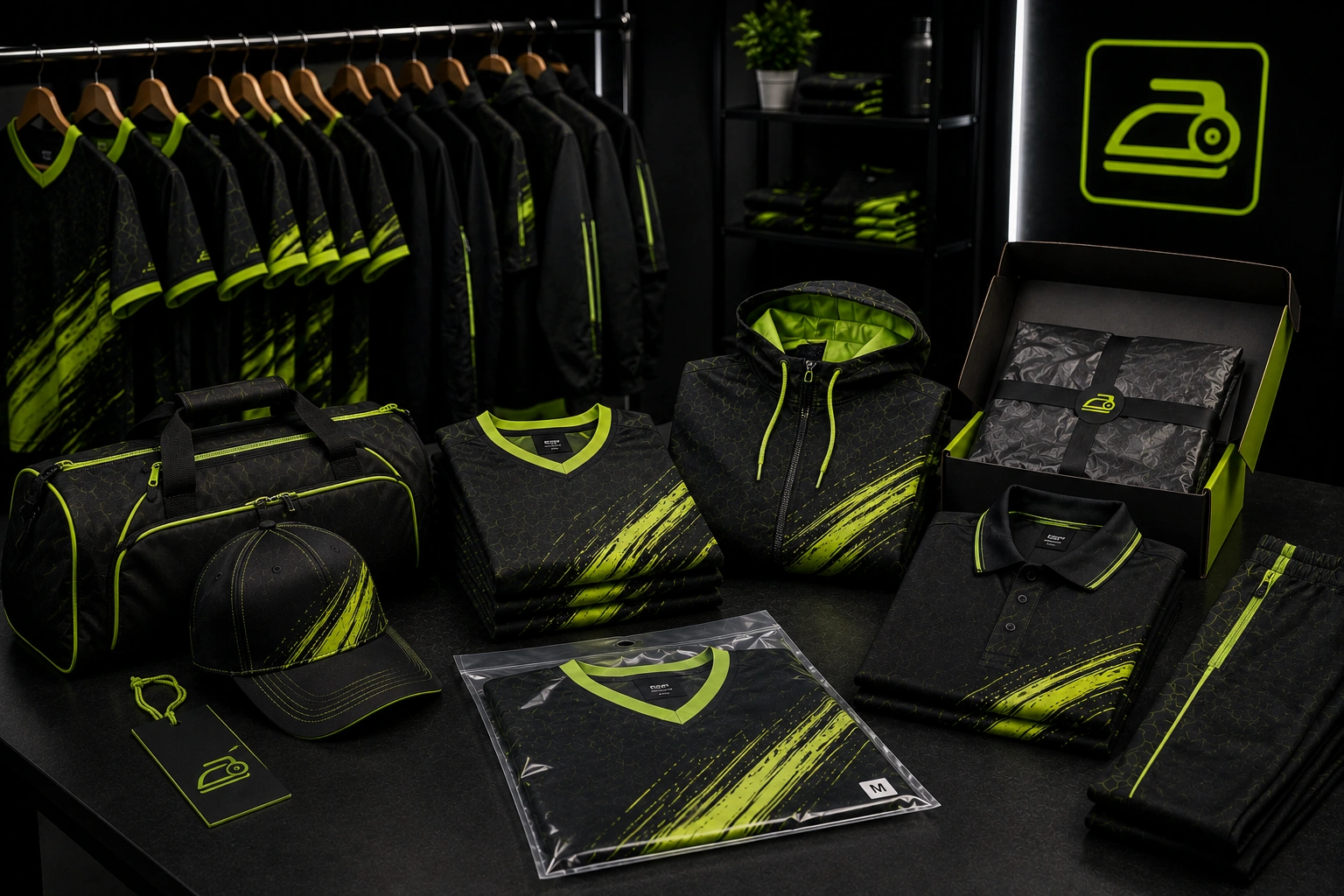 Finished custom sportswear products by Elyvra Sports