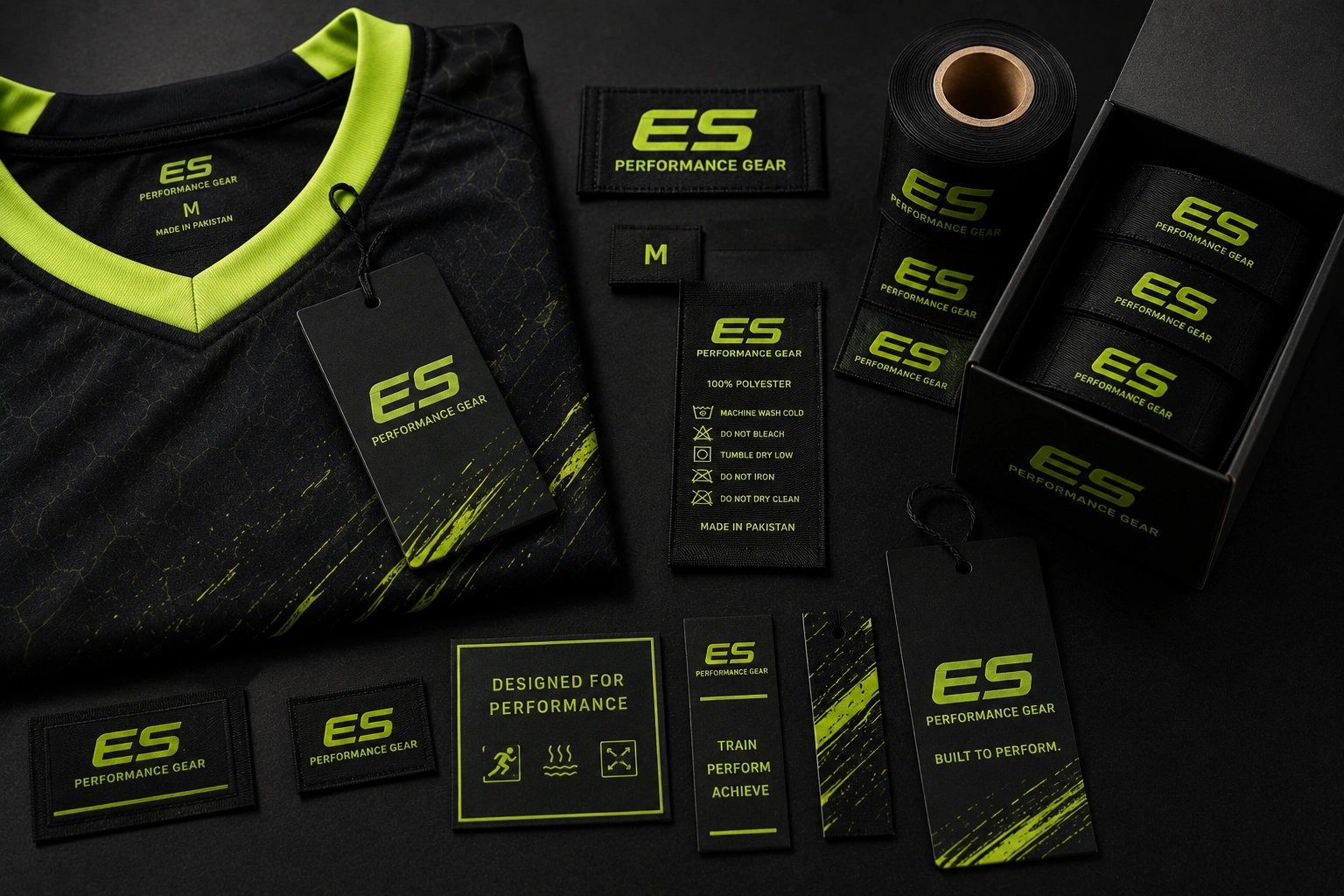 Private label sportswear labels by Elyvra Sports